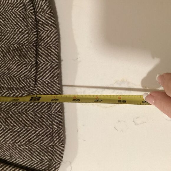 Talbots Wool Blazer Jacket Sz 10P Herringbone Lined Velour Academia - Picture 6 of 9